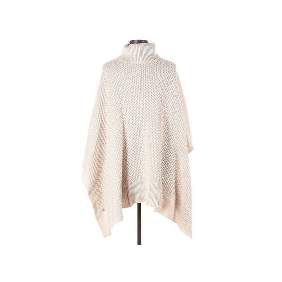 Lululemon Rolling In The Warmth One Size Turtleneck Wool Cable Knit Poncho New - Picture 3 of 8